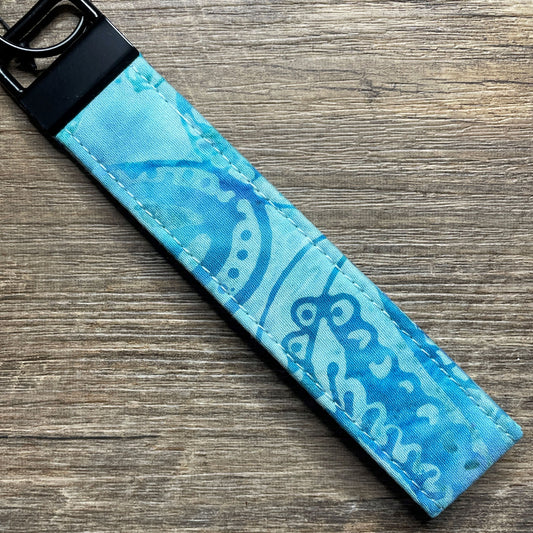 Fabric Fob Keychain - Sky Batik