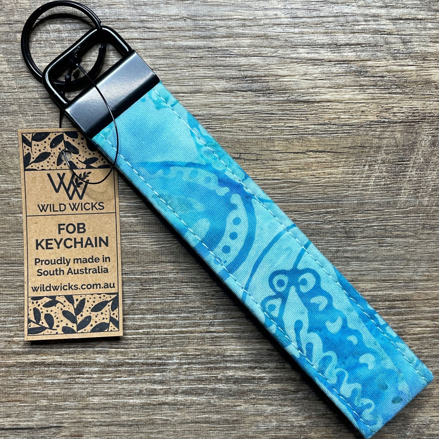 Fabric Fob Keychain - Sky Batik