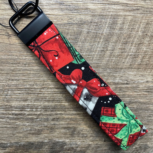 Fabric Fob Keychain - Christmas Presents