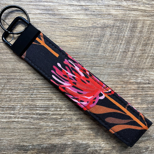 Fabric Fob Keychain - Waratah