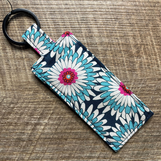 Lip Balm Holder Keyring - JP Tropical Flora 2