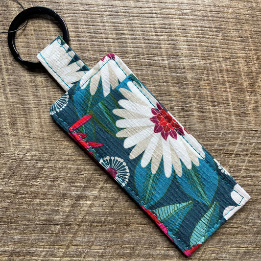 Lip Balm Holder Keyring - JP Tropical Flora