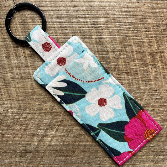 Lip Balm Holder Keyring - JP Tropical Flora 1