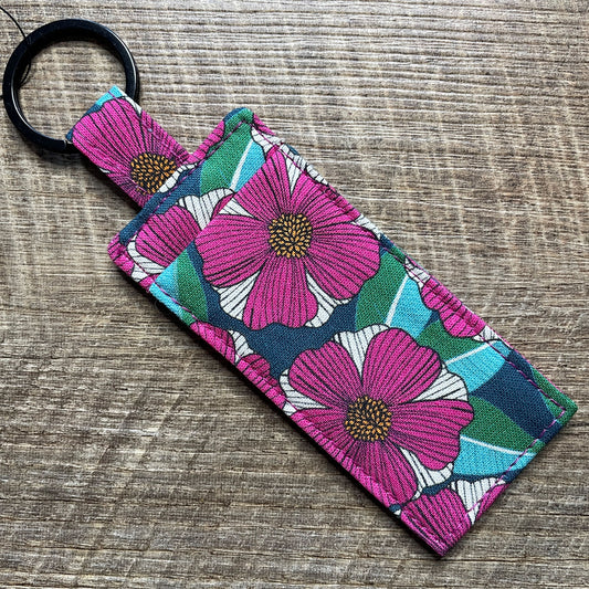 Lip Balm Holder Keyring - JP Tropical Flora 3