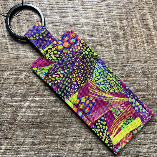 Lip Balm Holder Keyring - Tropical Punch Fuchsia