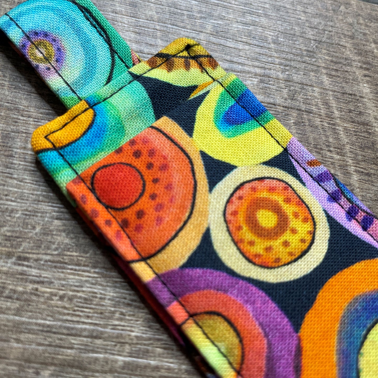 Lip Balm Holder Keyring - Watercolour Circles