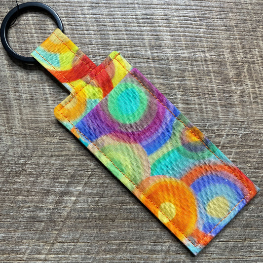 Lip Balm Holder Keyring - Painted Circles