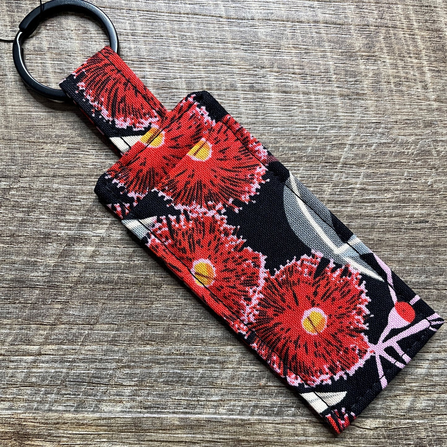 Lip Balm Holder Keyring - Gumtree Blossom