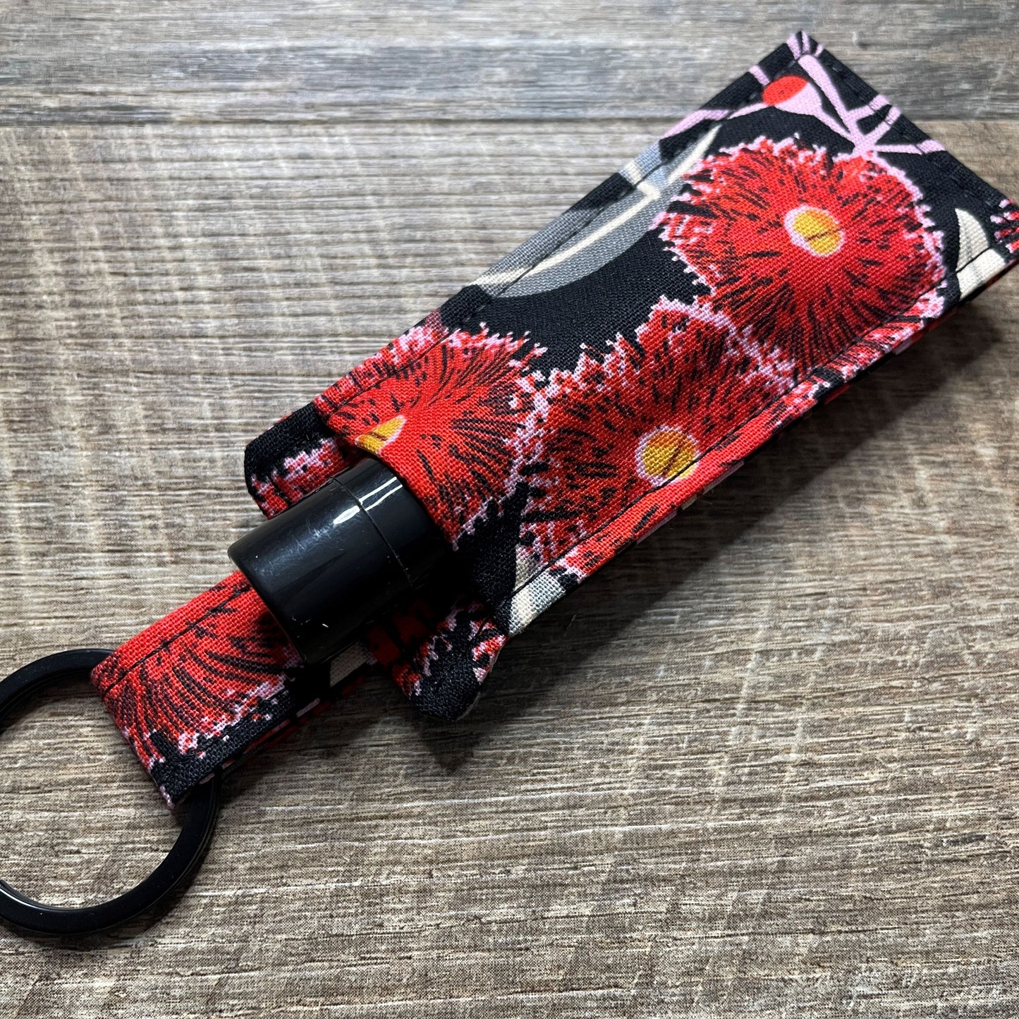 Lip Balm Holder Keyring - Gumtree Blossom