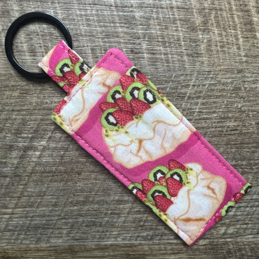 Lip Balm Holder Keyring - Fruit Pavlova