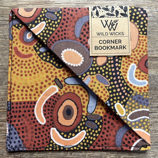 Fabric Corner Bookmark - Indigenous Print