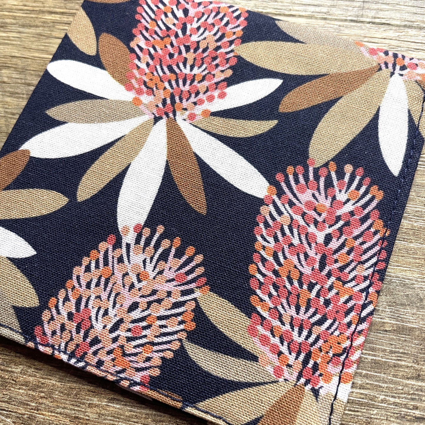 Fabric Corner Bookmark - JP Banksia Blooming
