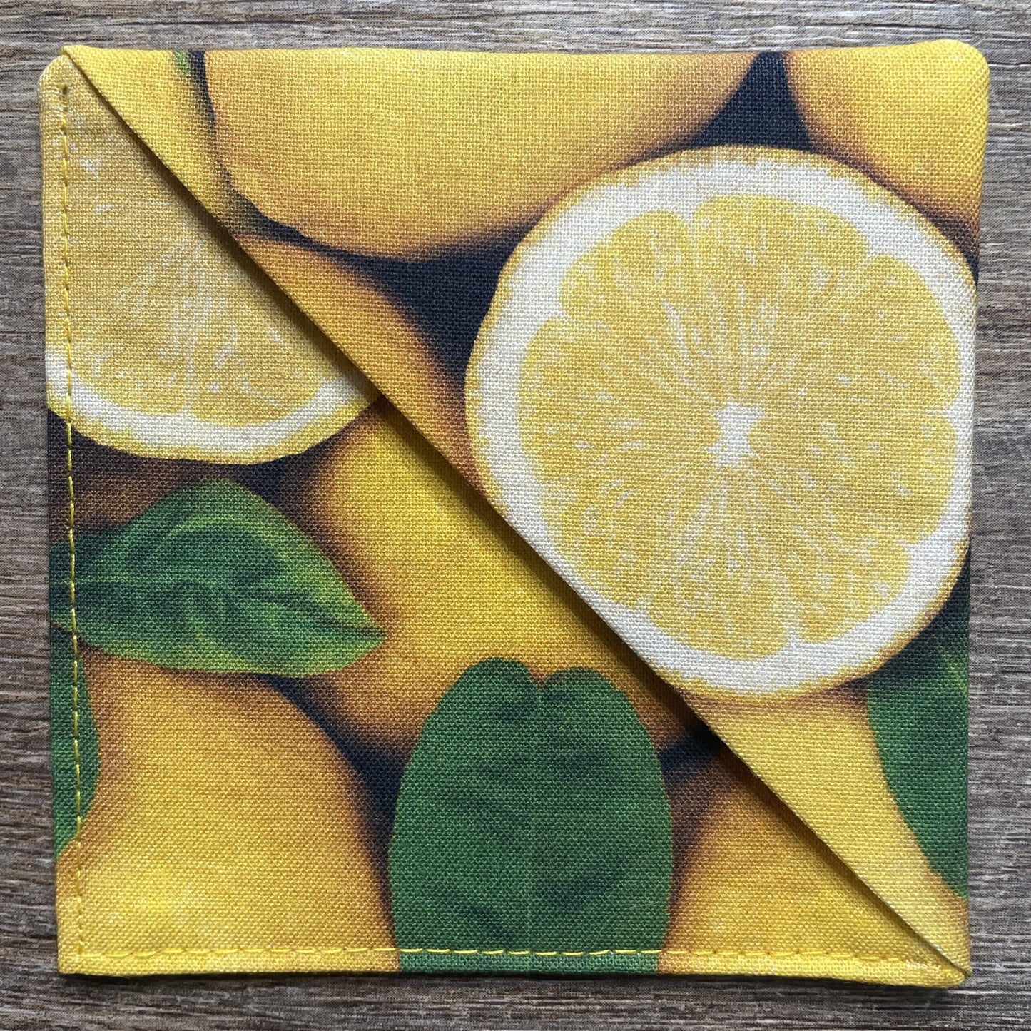 Fabric Corner Bookmark - Lemon Slice