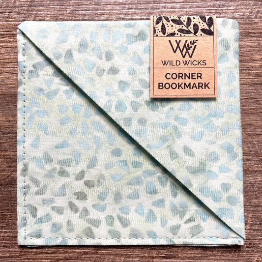 Fabric Corner Bookmark - Mint Terrazo