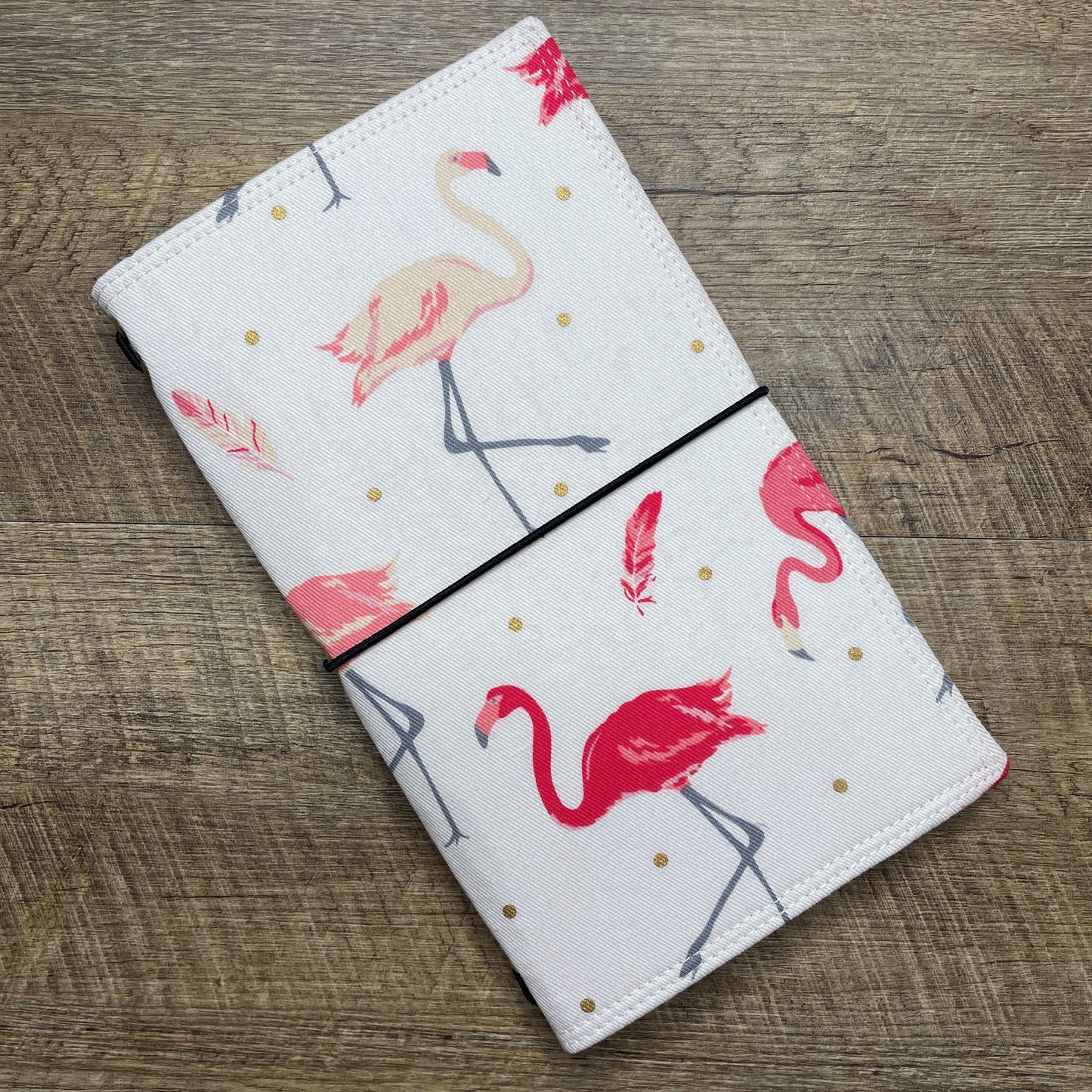 Wilddori Traveler's Notebook Cover Pink Flamingo