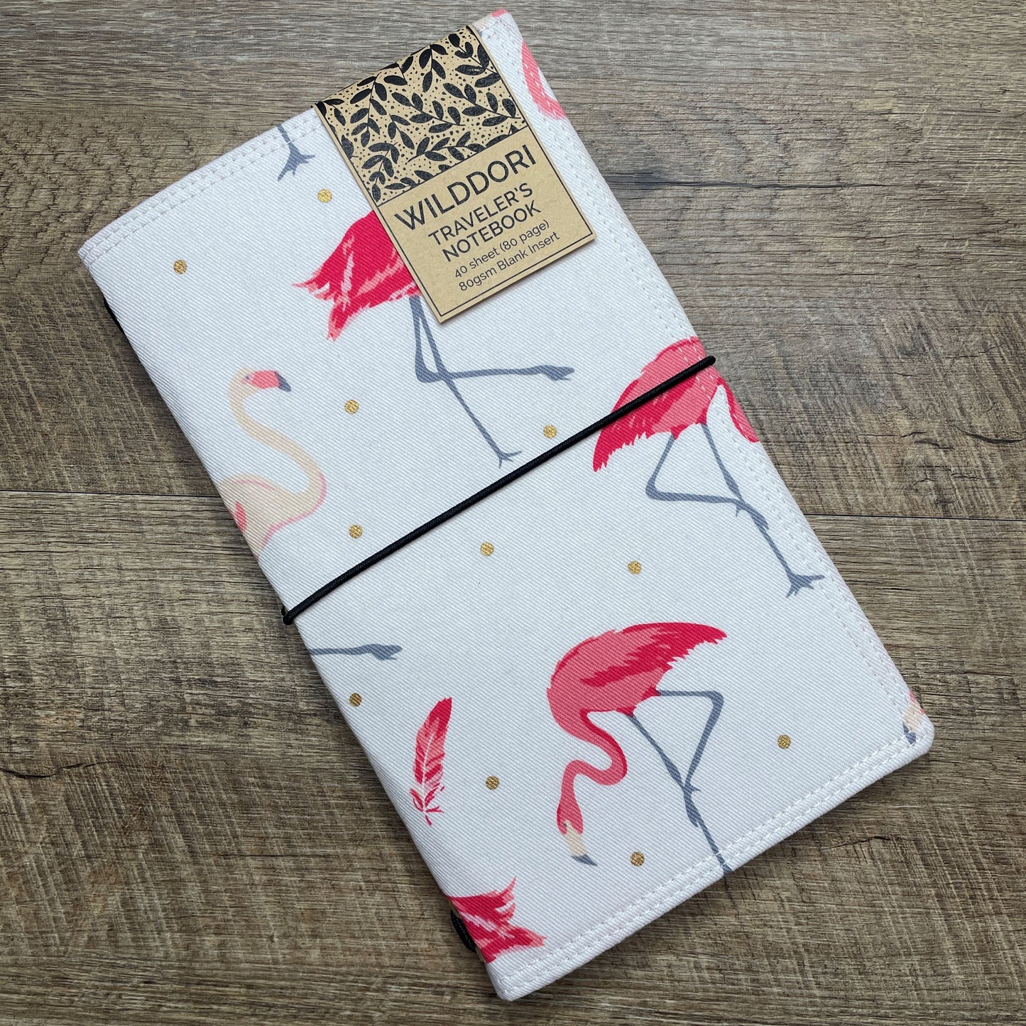 Wilddori Traveler's Notebook Cover Pink Flamingo