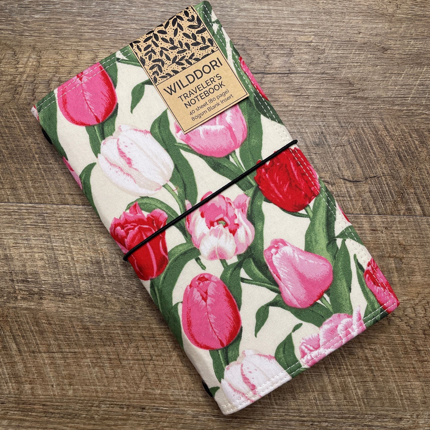 Wilddori Traveler's Notebook Cover Pink Tulips