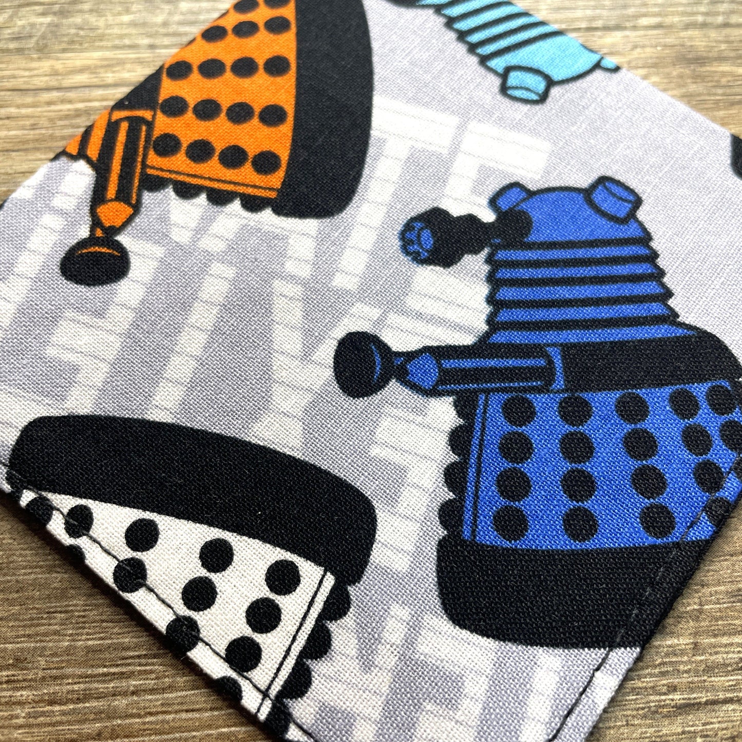 Fabric Corner Bookmark - Robots