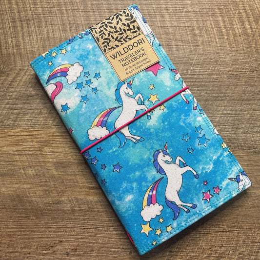 Wilddori Traveler's Notebook Cover Starry Unicorn