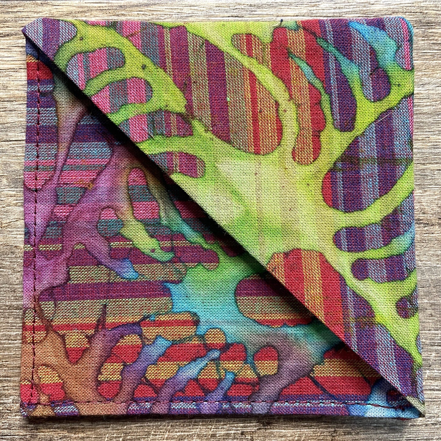 Fabric Corner Bookmark - Striped Batik