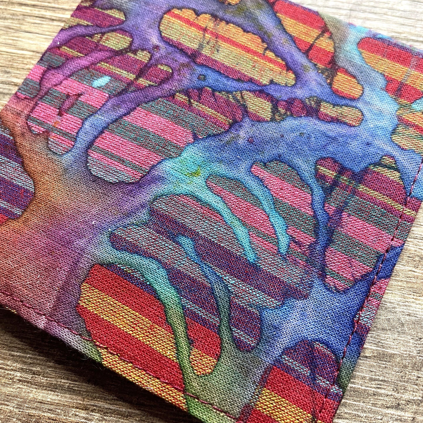 Fabric Corner Bookmark - Striped Batik