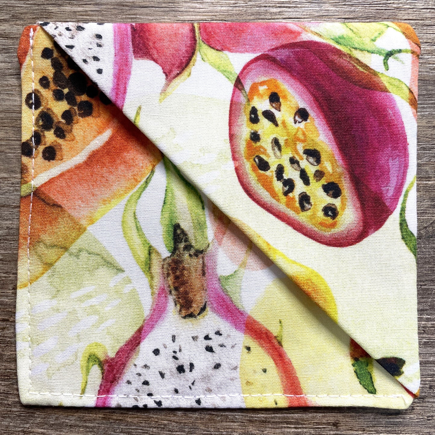 Fabric Corner Bookmark - Tropical Fruit