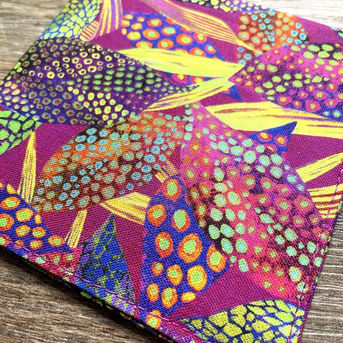 Fabric Corner Bookmark - Tropical Punch Fuchsia