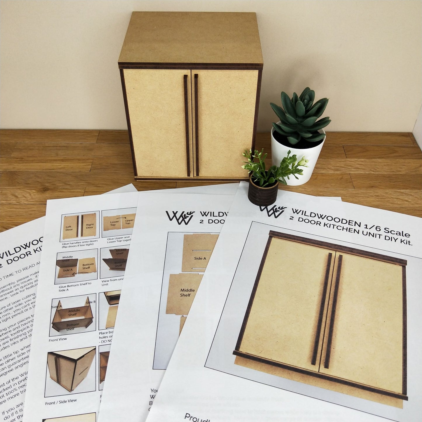DIY Wooden Kit - 1/6 Scale 2 Door Unit