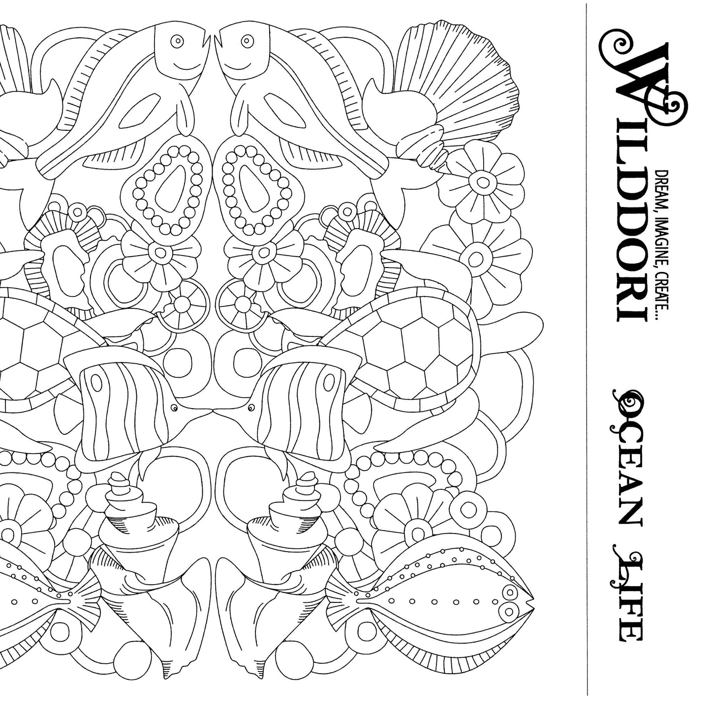 Wilddori Printable Colour In Pages Fishy Reflections