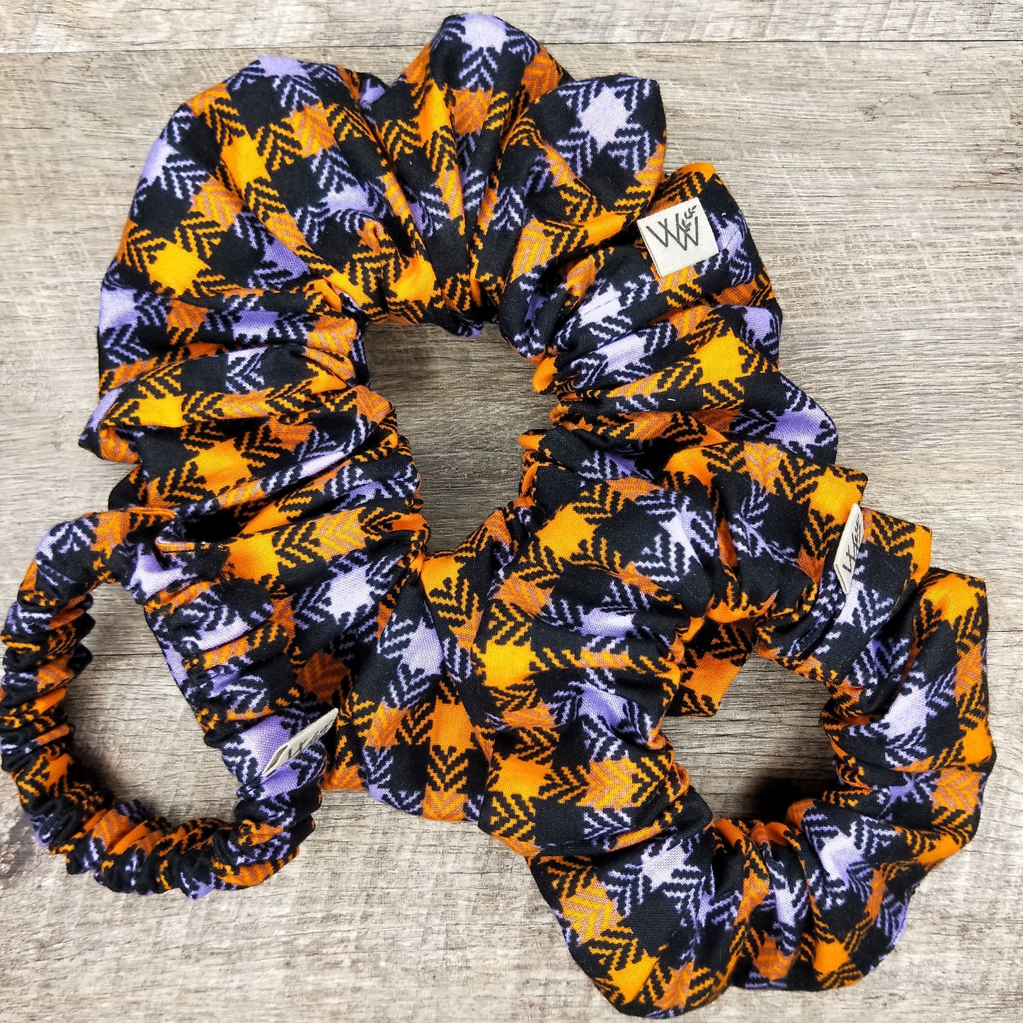 Scrunchies - Halloween Houndstooth