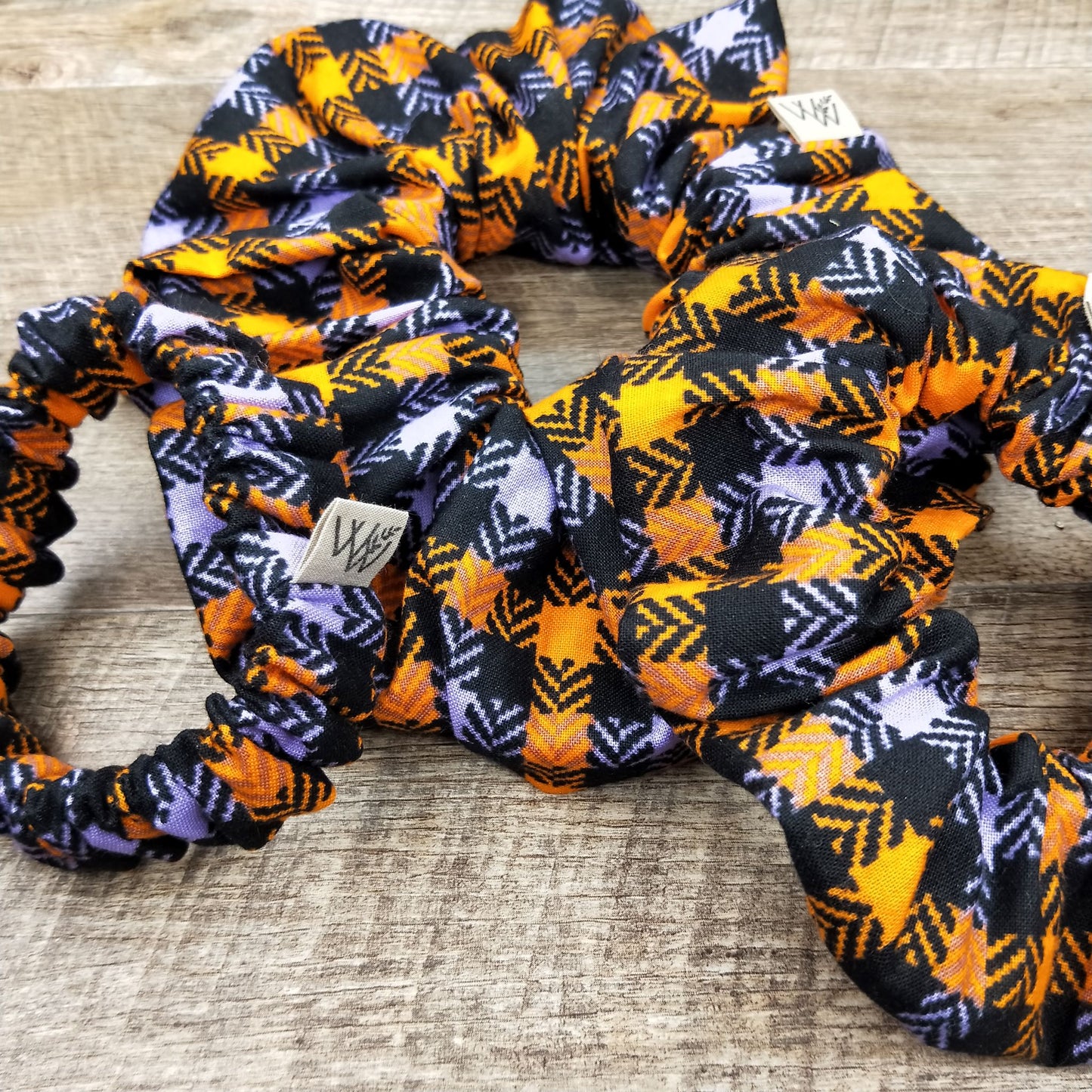 Scrunchies - Halloween Houndstooth