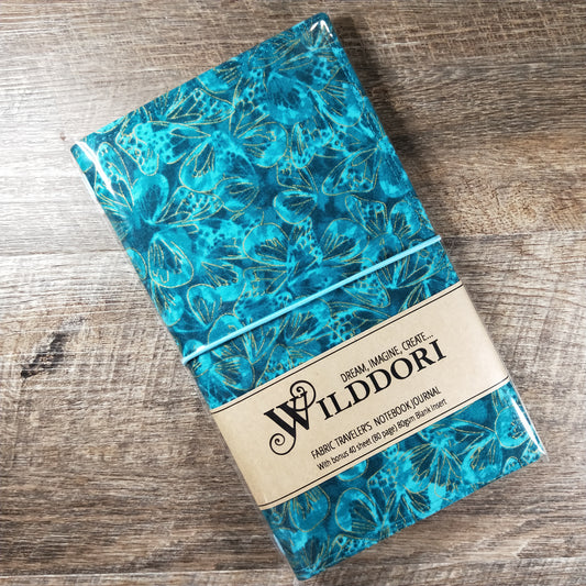 Wilddori Traveler's Notebook Cover Turquoise Butterfly