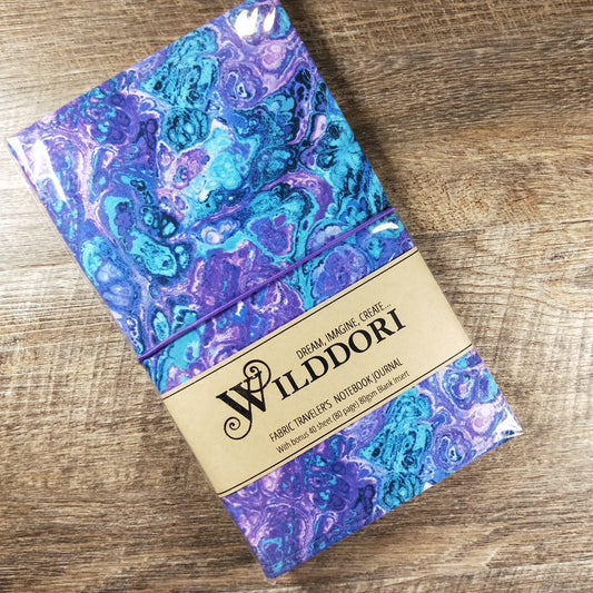 Wilddori Traveler's Notebook Cover Turquoise Purple Marble