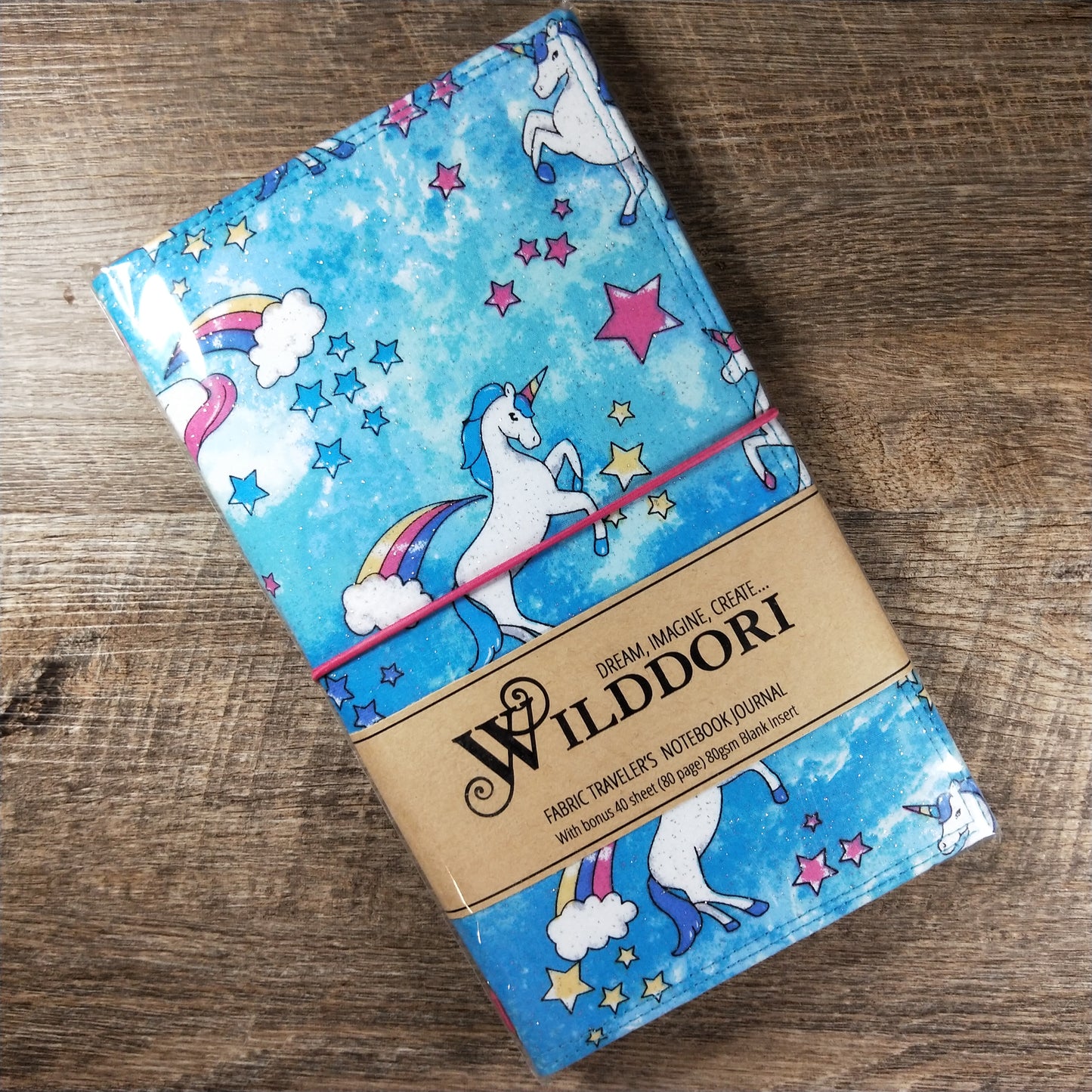 Wilddori Traveler's Notebook Cover Starry Unicorn
