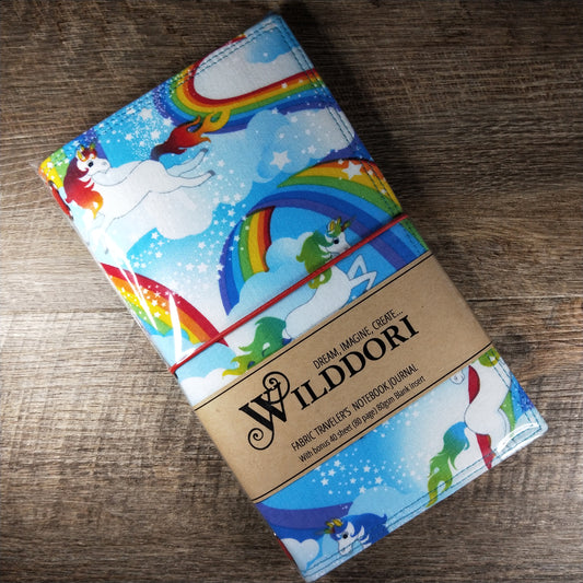 Wilddori Traveler's Notebook Cover Rainbow Unicorn