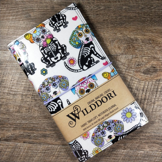 Wilddori Traveler's Notebook Cover Sugar Skull Dog