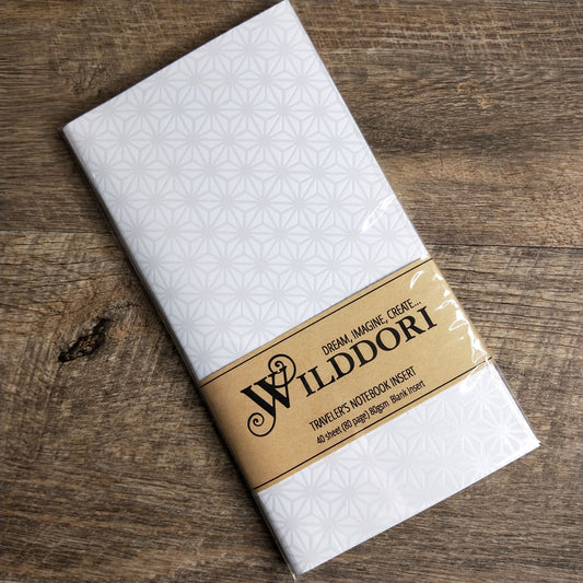 Wilddori 40 sheet Blank Insert, White Pearl Stars