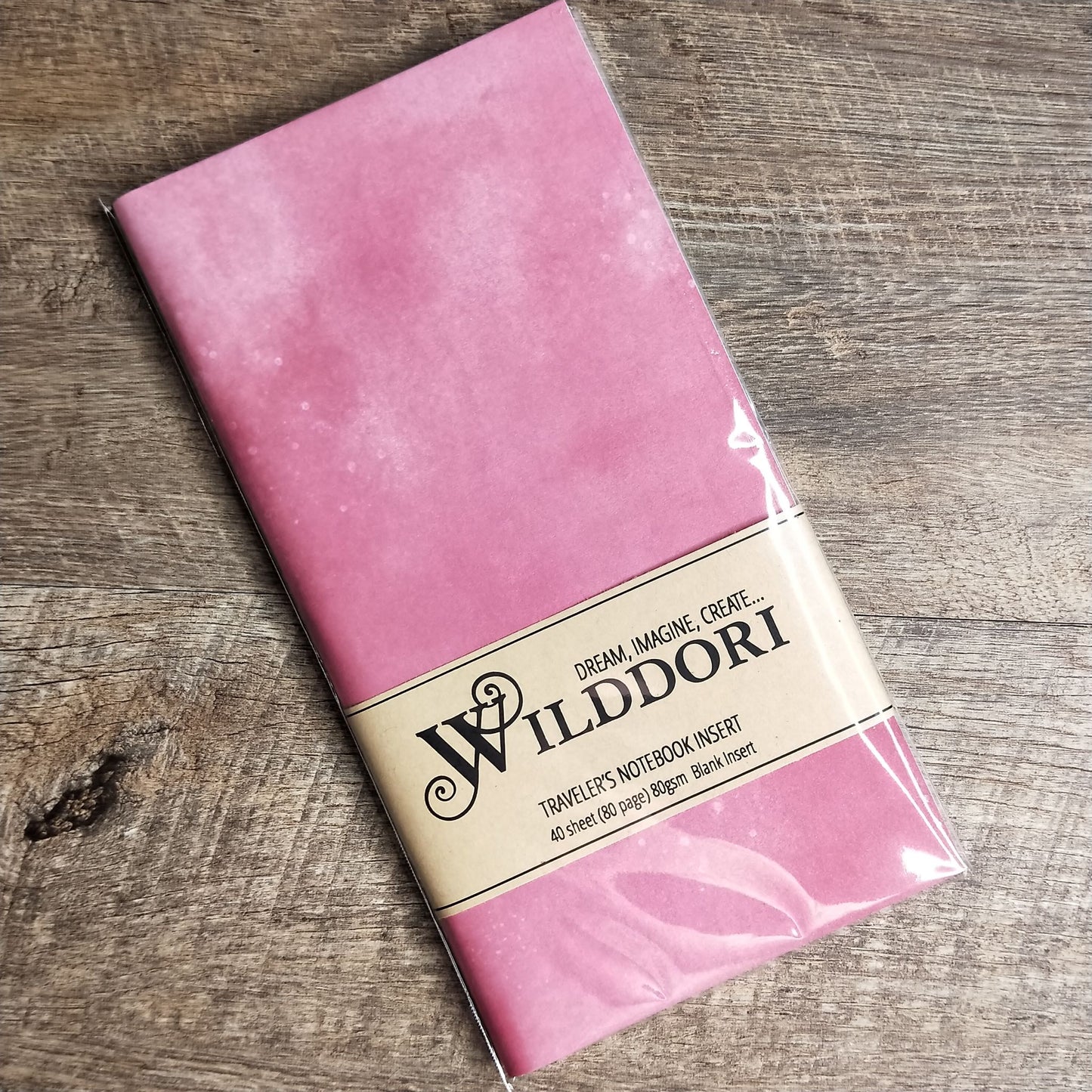 Wilddori 40 sheet Blank Insert - Rosy Watercolour