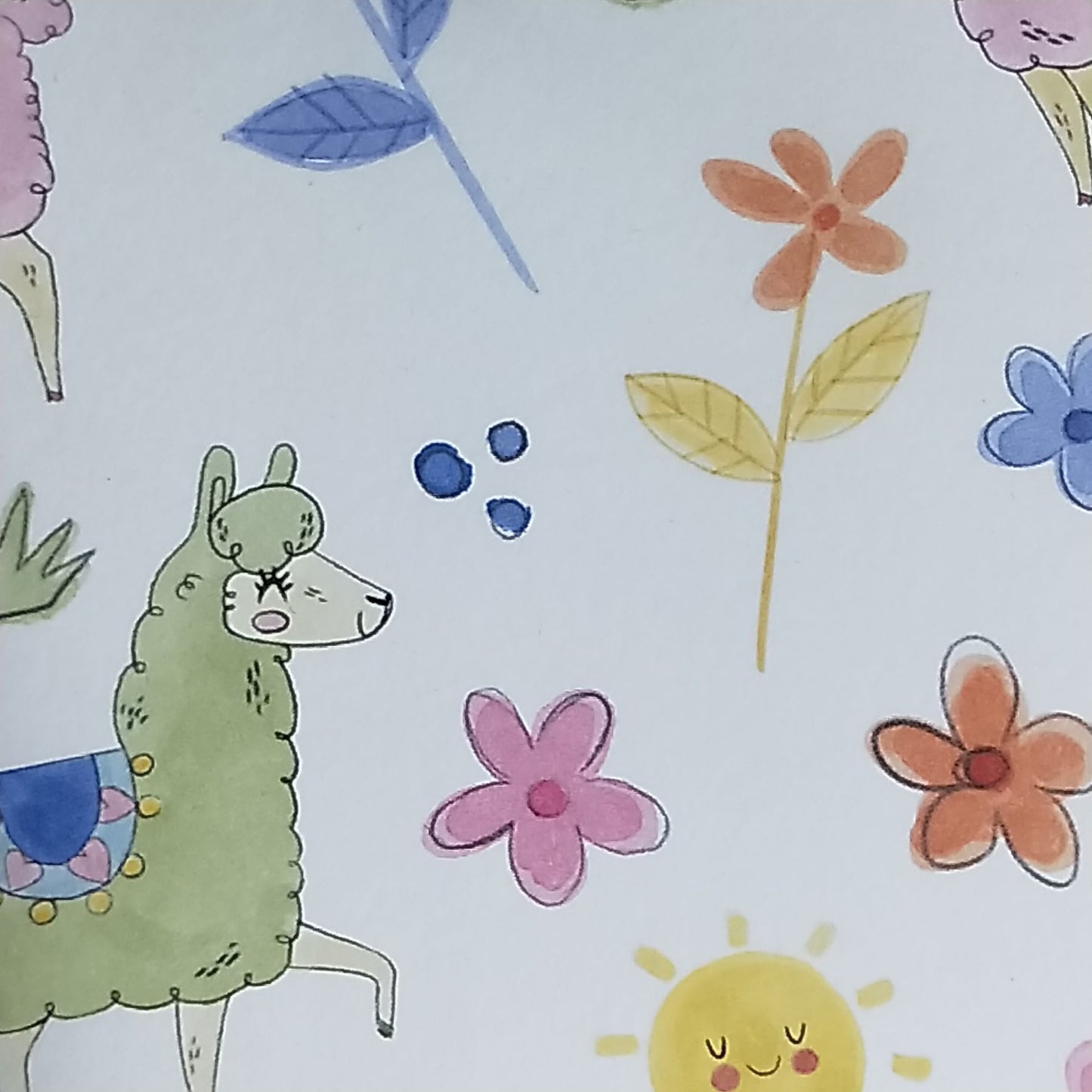 Wilddori 40 sheet Blank Insert - Rainbow Llamas