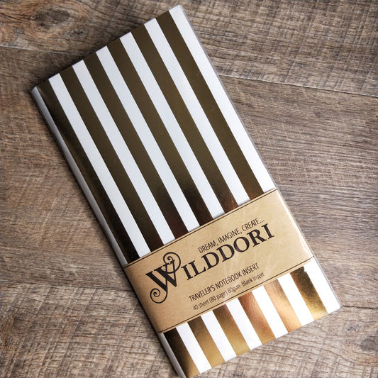 Wilddori 40 sheet Blank Insert - Golden Stripes