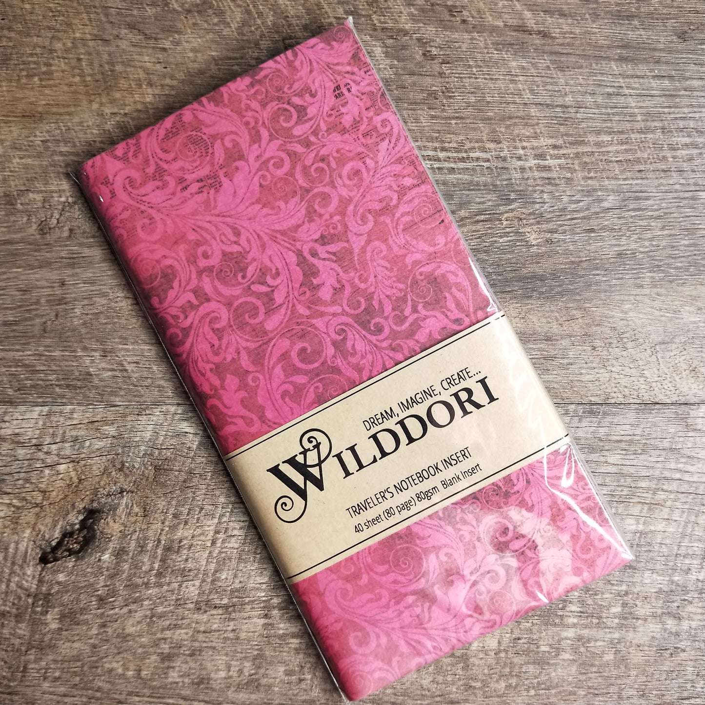 Wilddori 40 sheet Blank Insert - Vintage Ruby Flourish