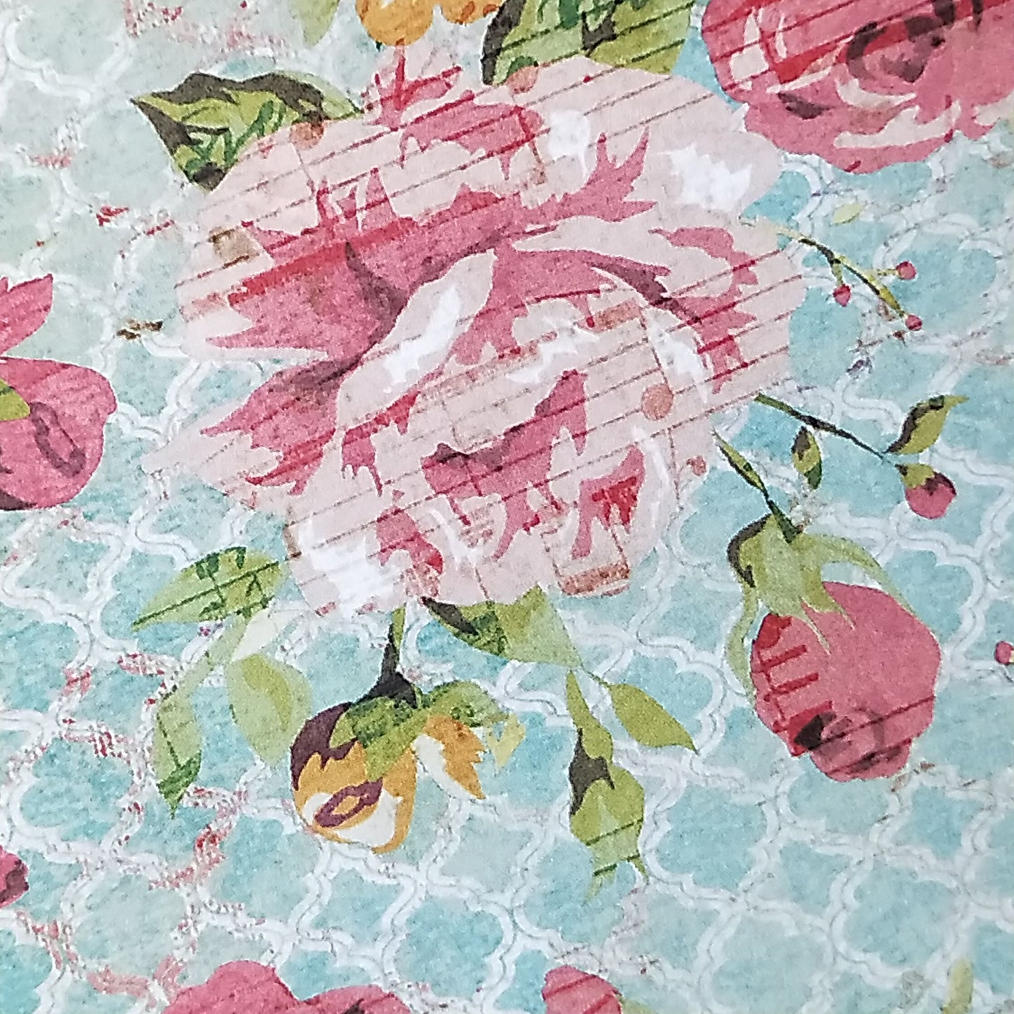 Wilddori 40 sheet Blank Insert - Vintage Quatrefoil Roses