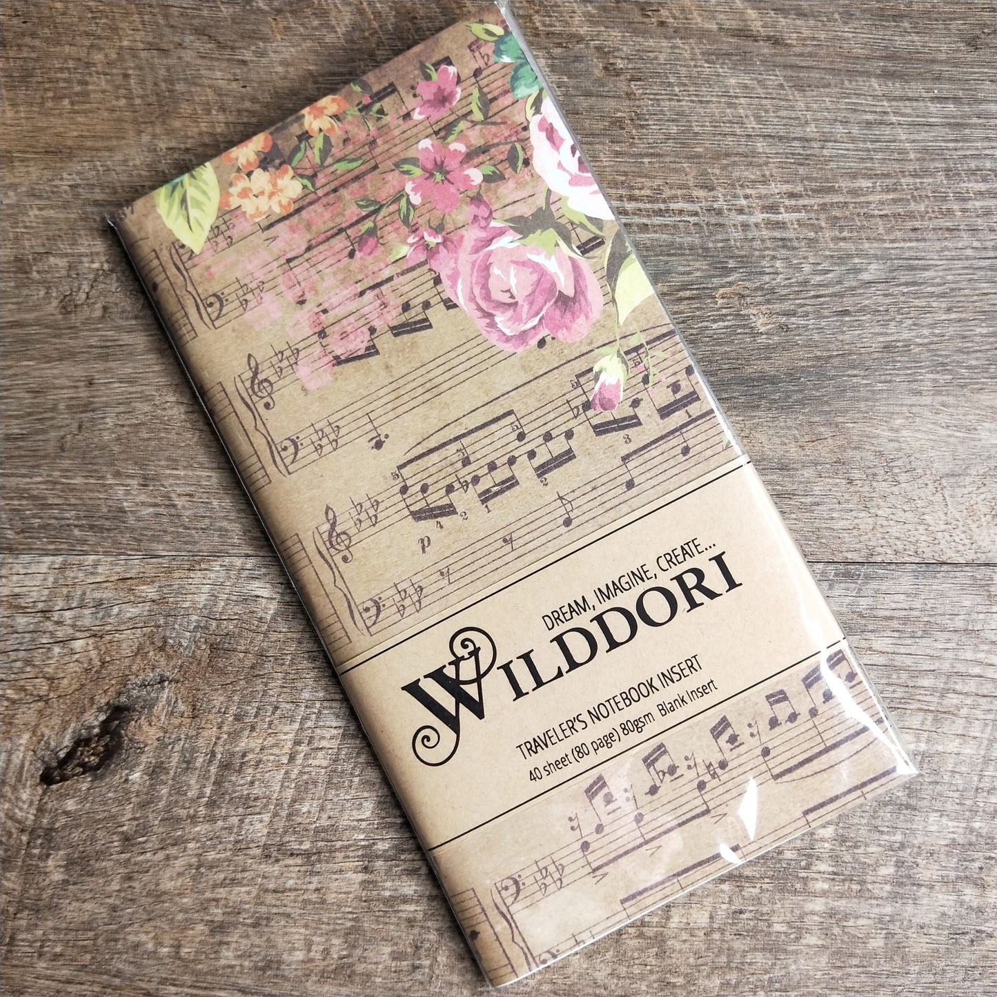 Wilddori 40 sheet Blank Insert - Music Rose
