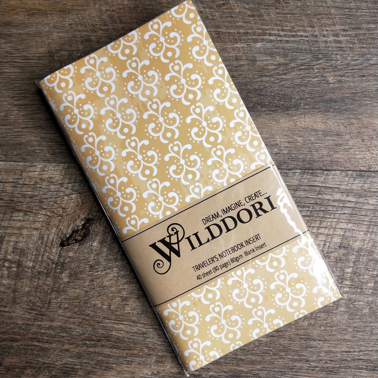 Wilddori 40 sheet Blank Insert - Mustard Swirl