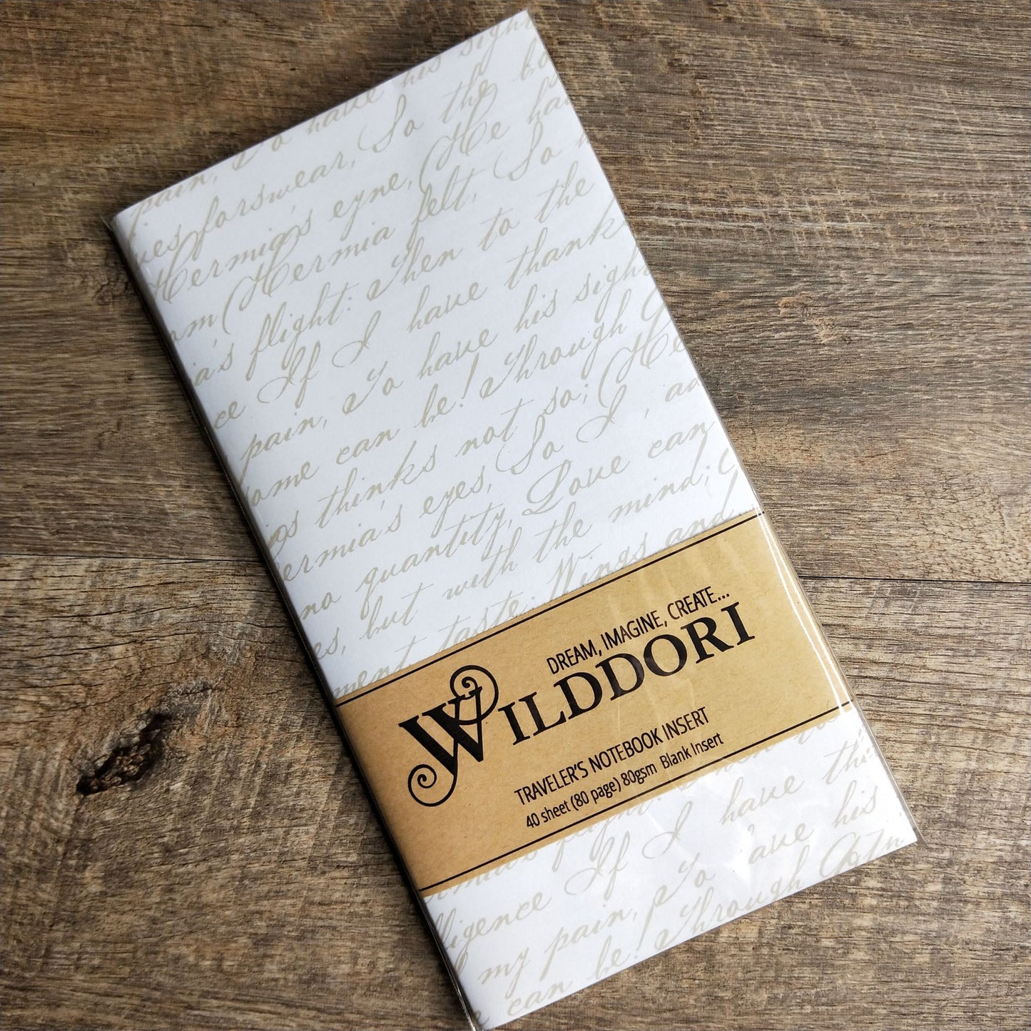 Wilddori 40 sheet Blank Insert - Neutral Script