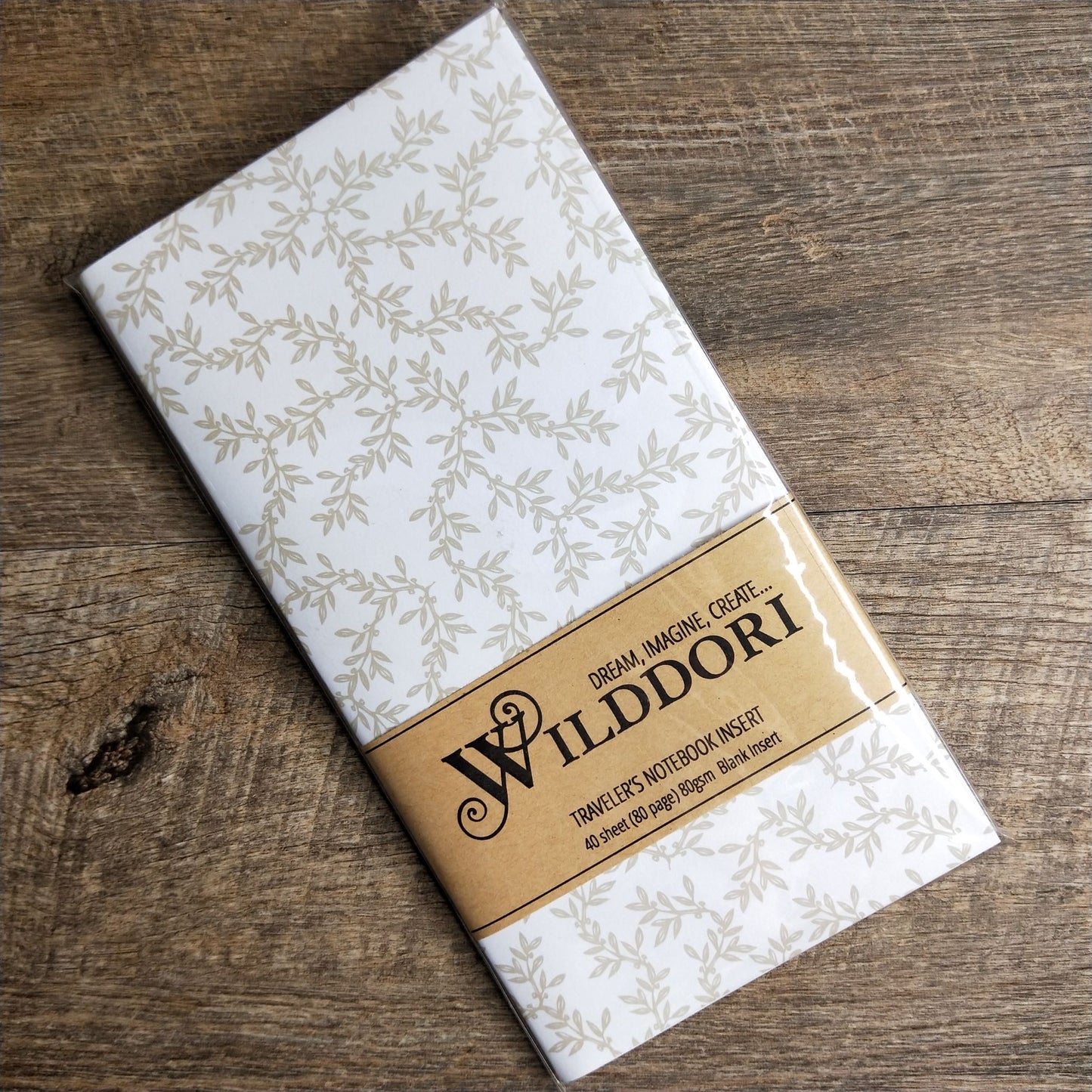 Wilddori 40 sheet Blank Insert - Neutral Leaves