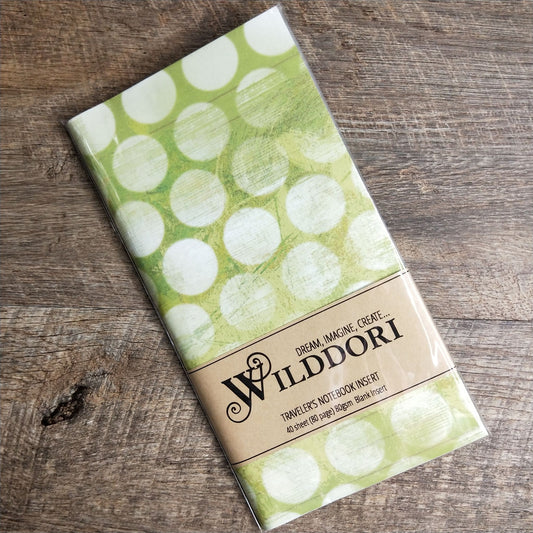 Wilddori 40 sheet Blank Insert - Lime Dots