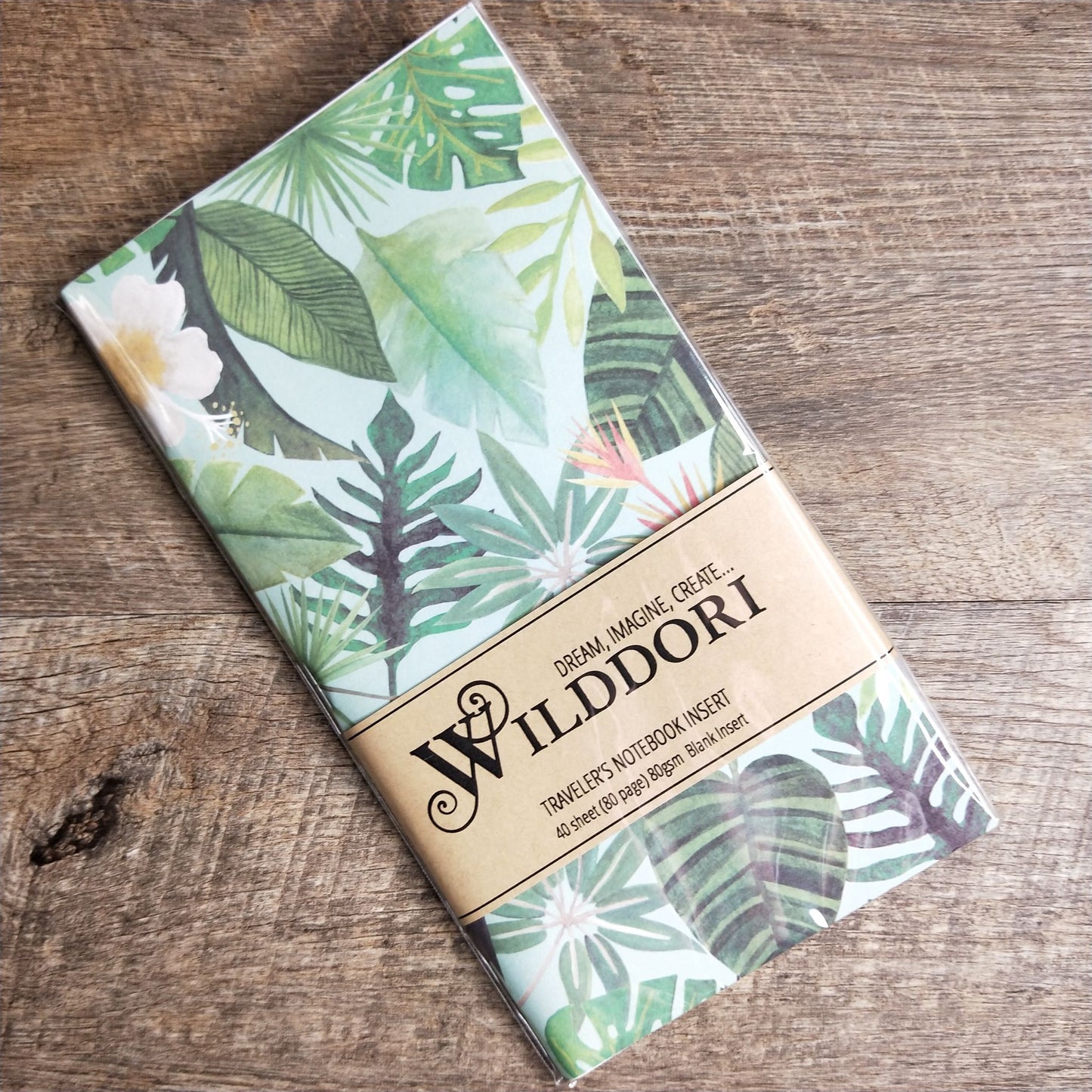 Wilddori 40 sheet Blank Insert - Tropical Leaves