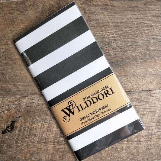 Wilddori 40 sheet Blank Insert - Thick Black Stripe