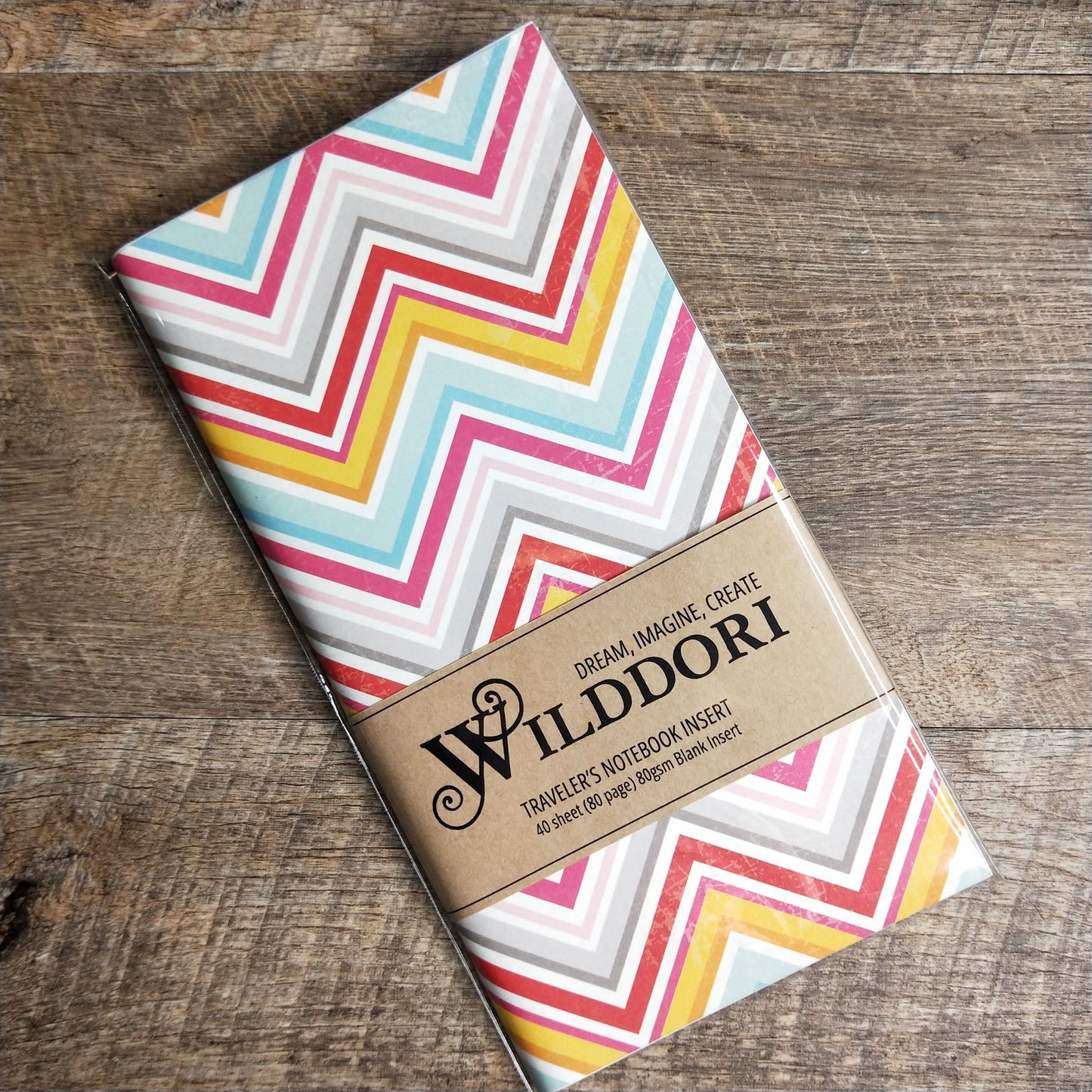 Wilddori 40 sheet Blank Insert - Retro Girl Chevron